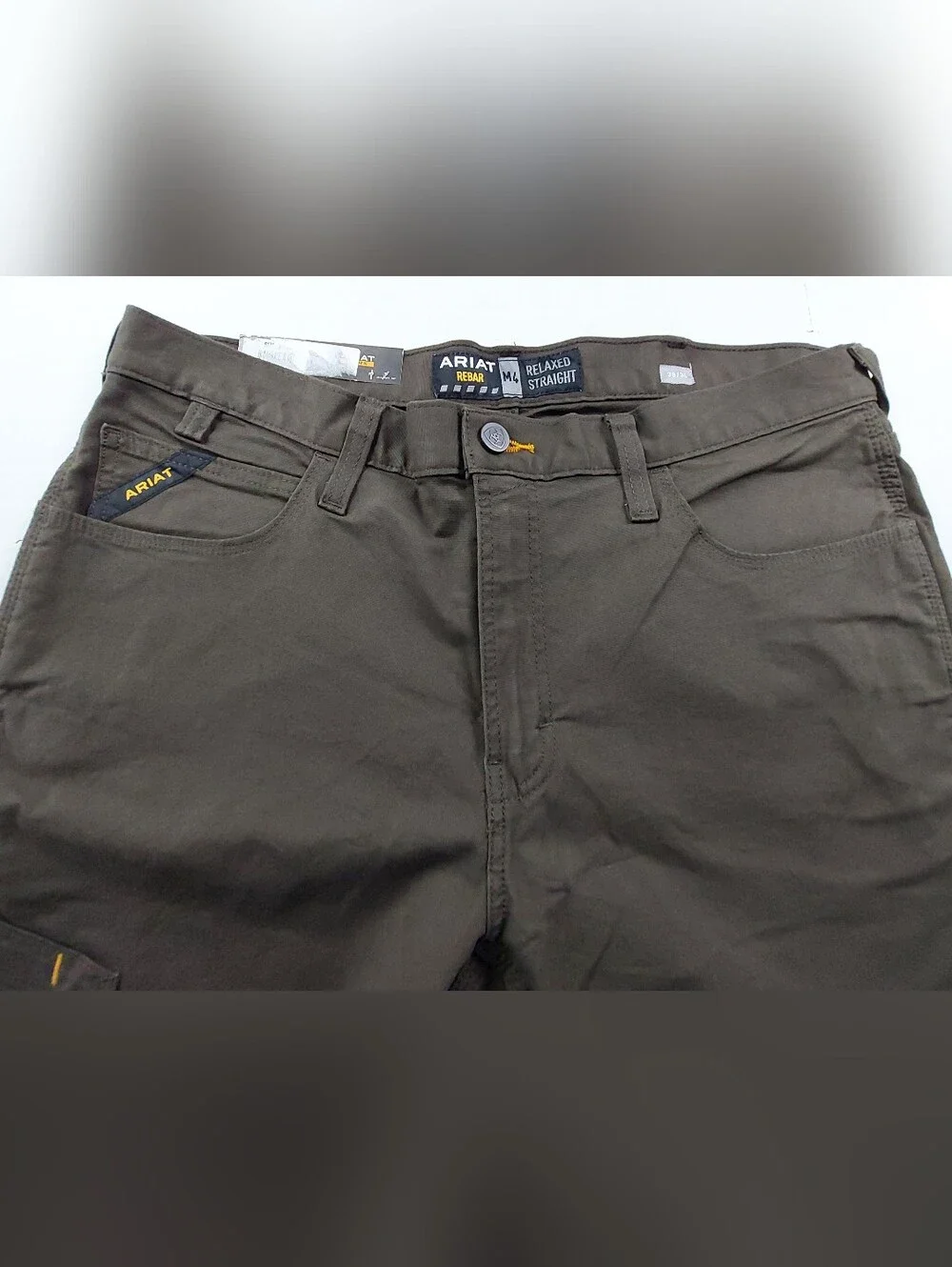 Ariat Rebar M4 DuraStretch Pant Mens 38x30 (39x30) Relaxed Straight Brown NWT